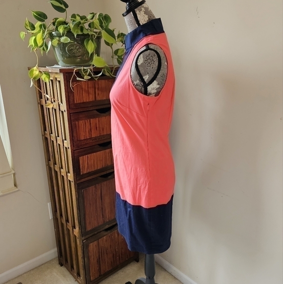 STS Sail to Sable Coral & Navy sleeveless dress. NWT XS - Picture 3 of 7